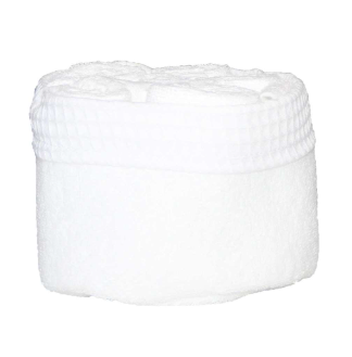 Panier avec serviettes invit blanc (r19588)